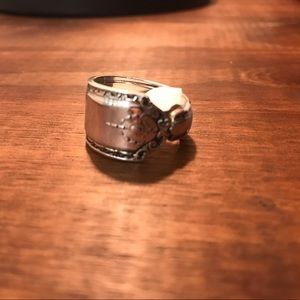 New Sterling Silver Spoon Ring Size 10
